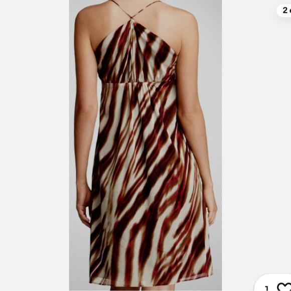 Ann Taylor Petite Burgundy and Cream Dress - Picture 2 of 11